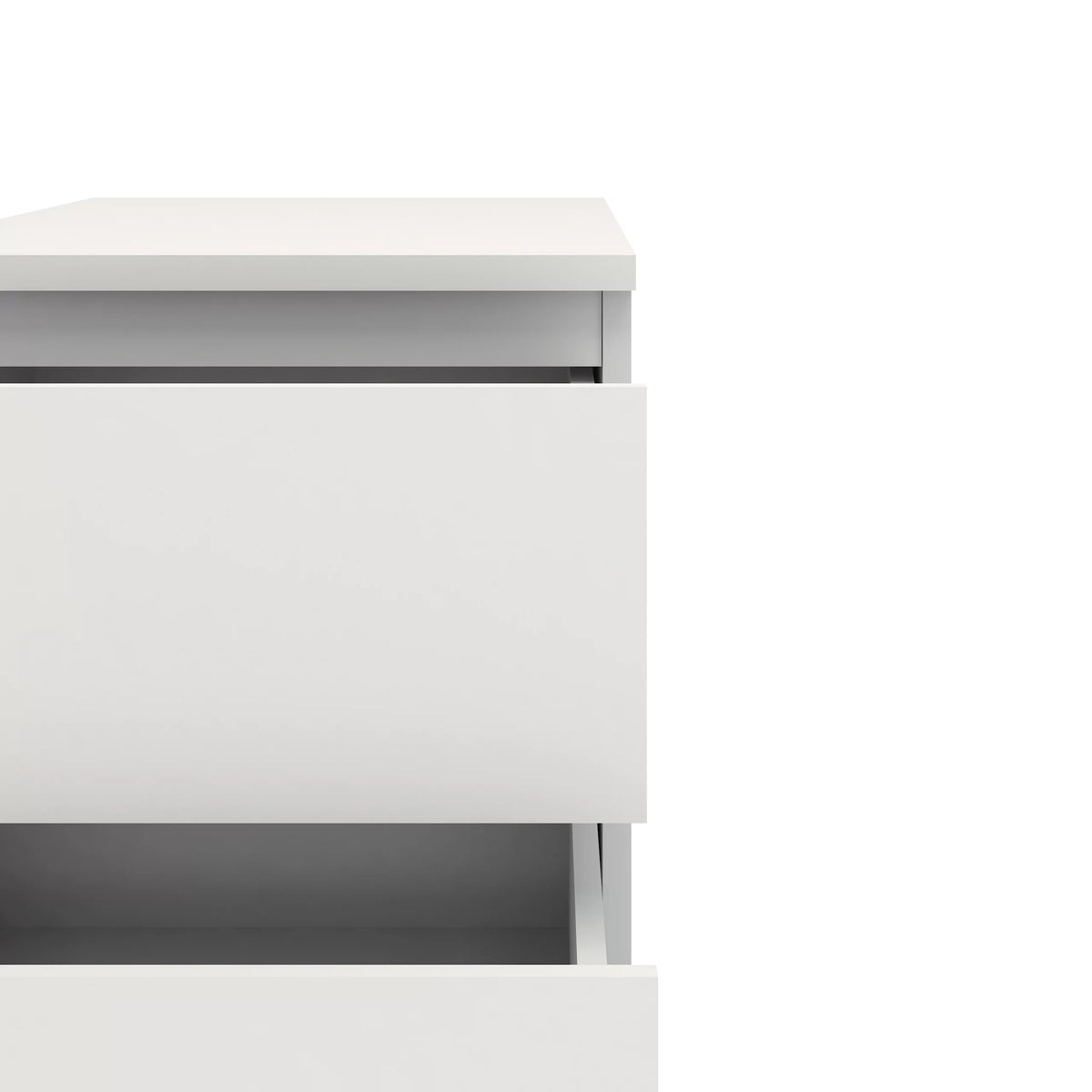 White 2 Drawer Nightstand N4271