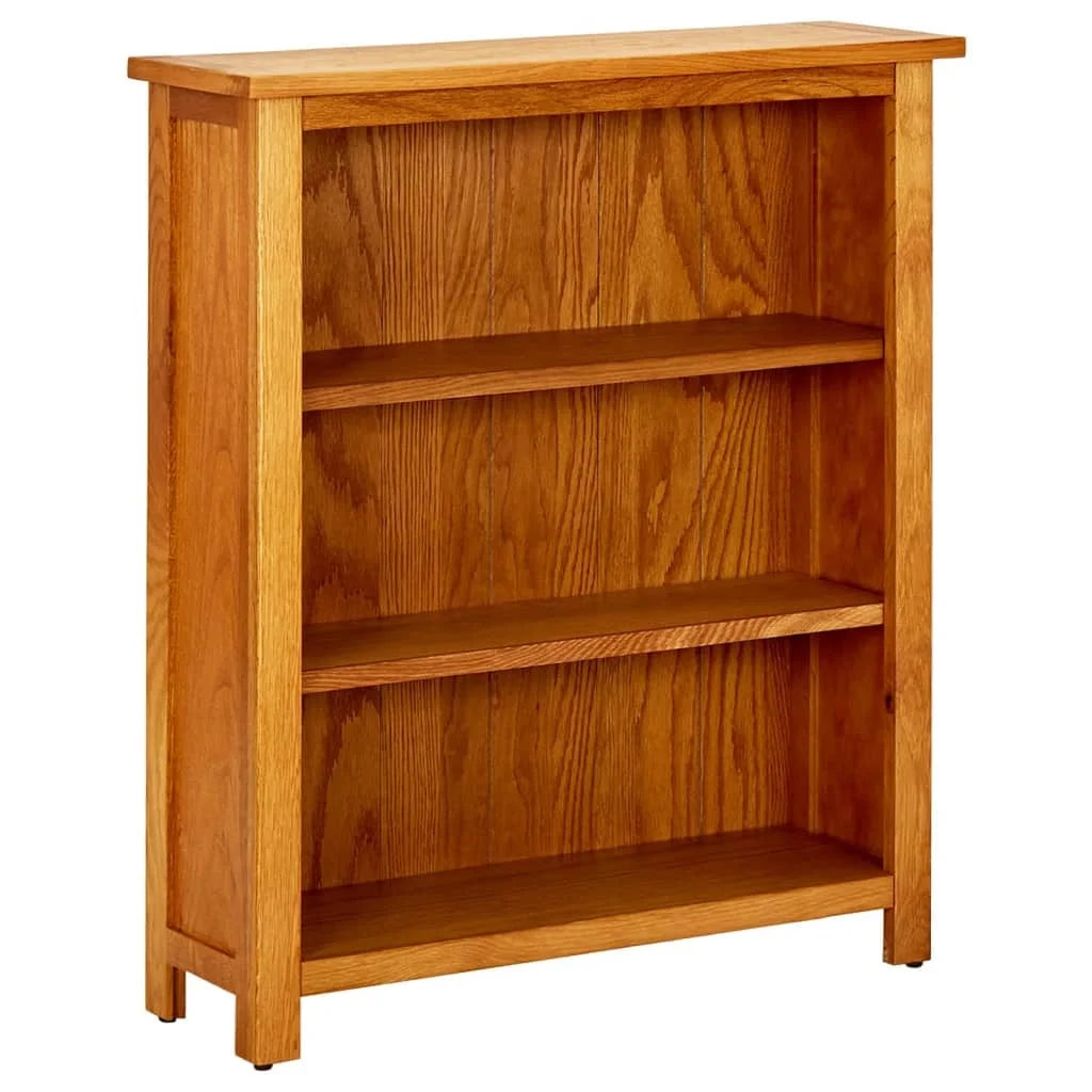 3-Tier Solid Oak Wood Bookcase S437