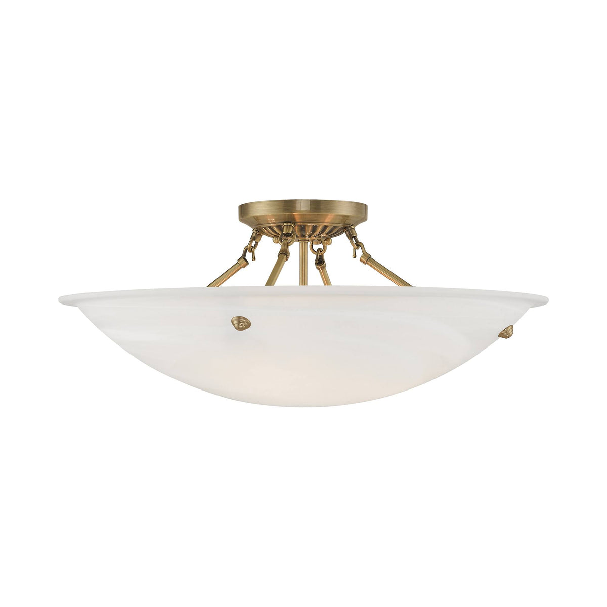 4 Light Flush Mount Antique Brass Y748009