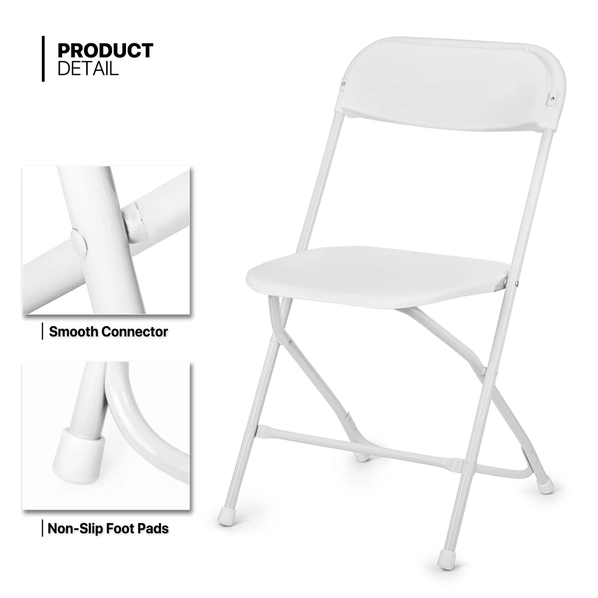 11-Piece 8 Ft Folding Dining Table with Chairs Set with Carry Handle M769557