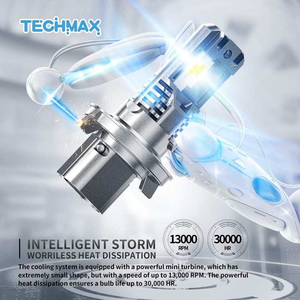 H13 LED Bulbs 6500K Xenon White 9008 Conversion Kit Halogen Replacement Pack of 2 H574
