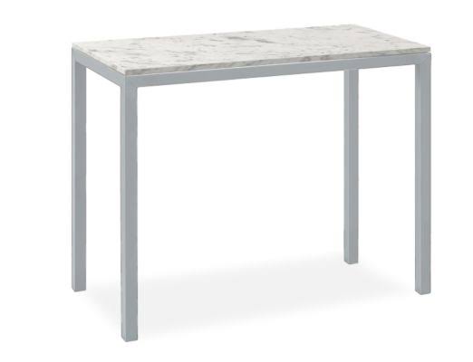 White Venatino Marble Parsons Console Table I8761