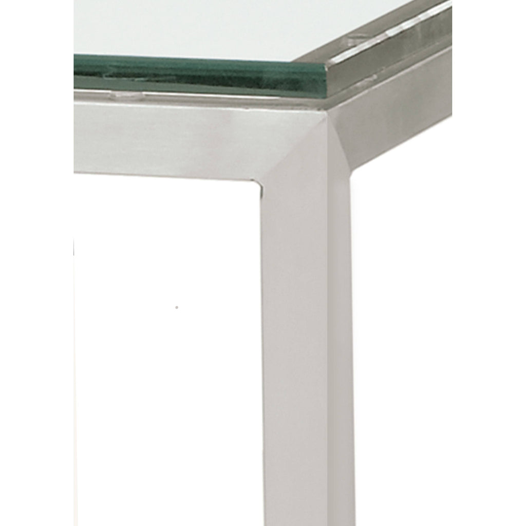 White Venatino Marble Parsons Console Table I8761