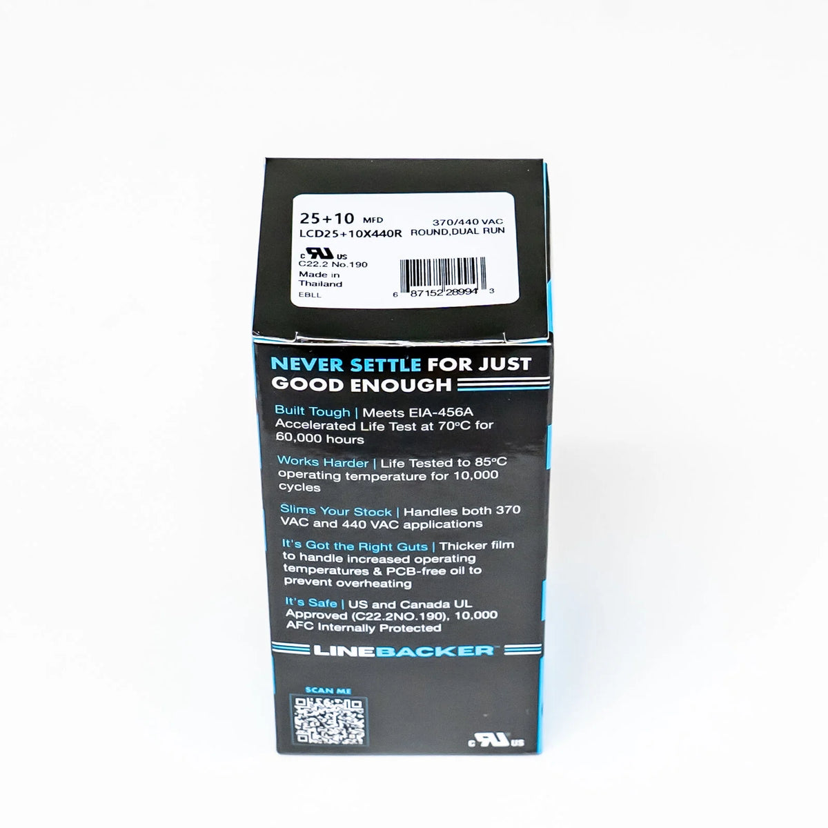 Round Dual Run Capacitor 25 + 10 uf 370/440 Volts I241391