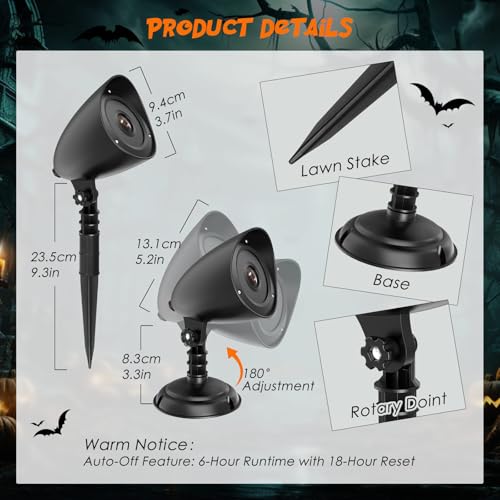 3D Dynamic LED Halloween Projector Y828