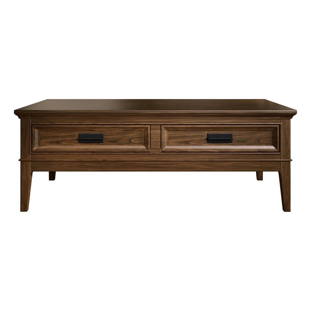Brown Cherry 2 Drawer Wood Coffee Table H274191
