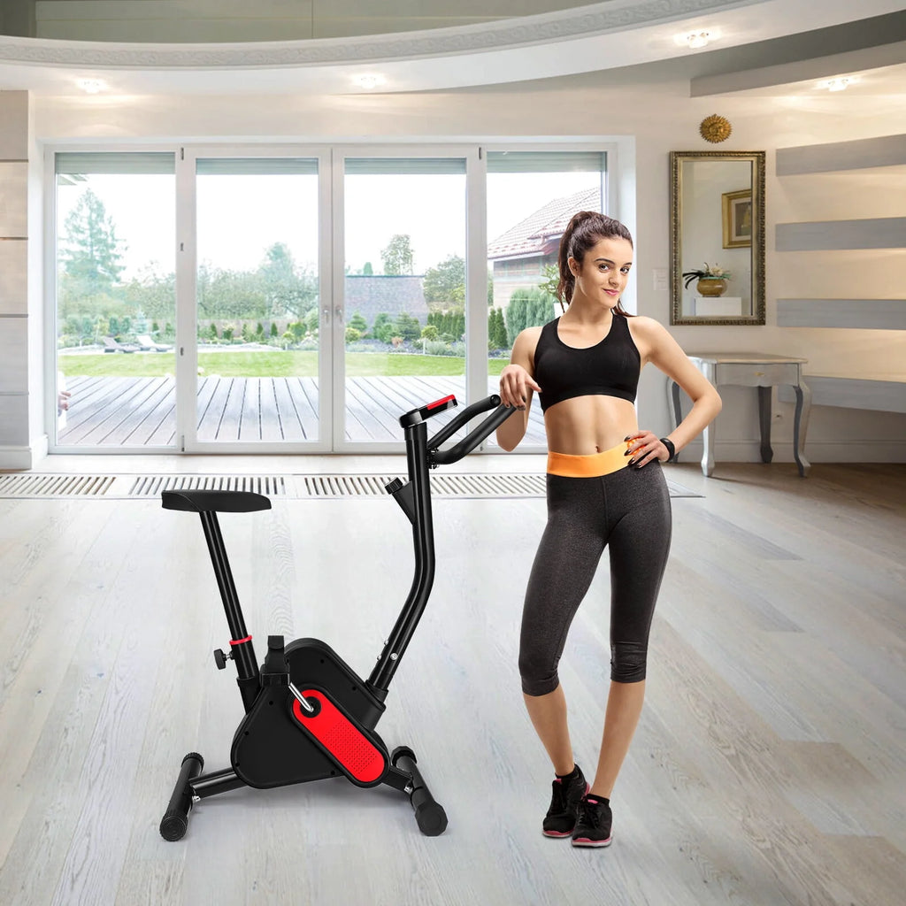 Stationary Indoor Cycling Bike with Seat Cushion and Digital Display M9651