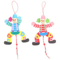 2Pcs Wood Clown String Marionette Puppet Toy S79558