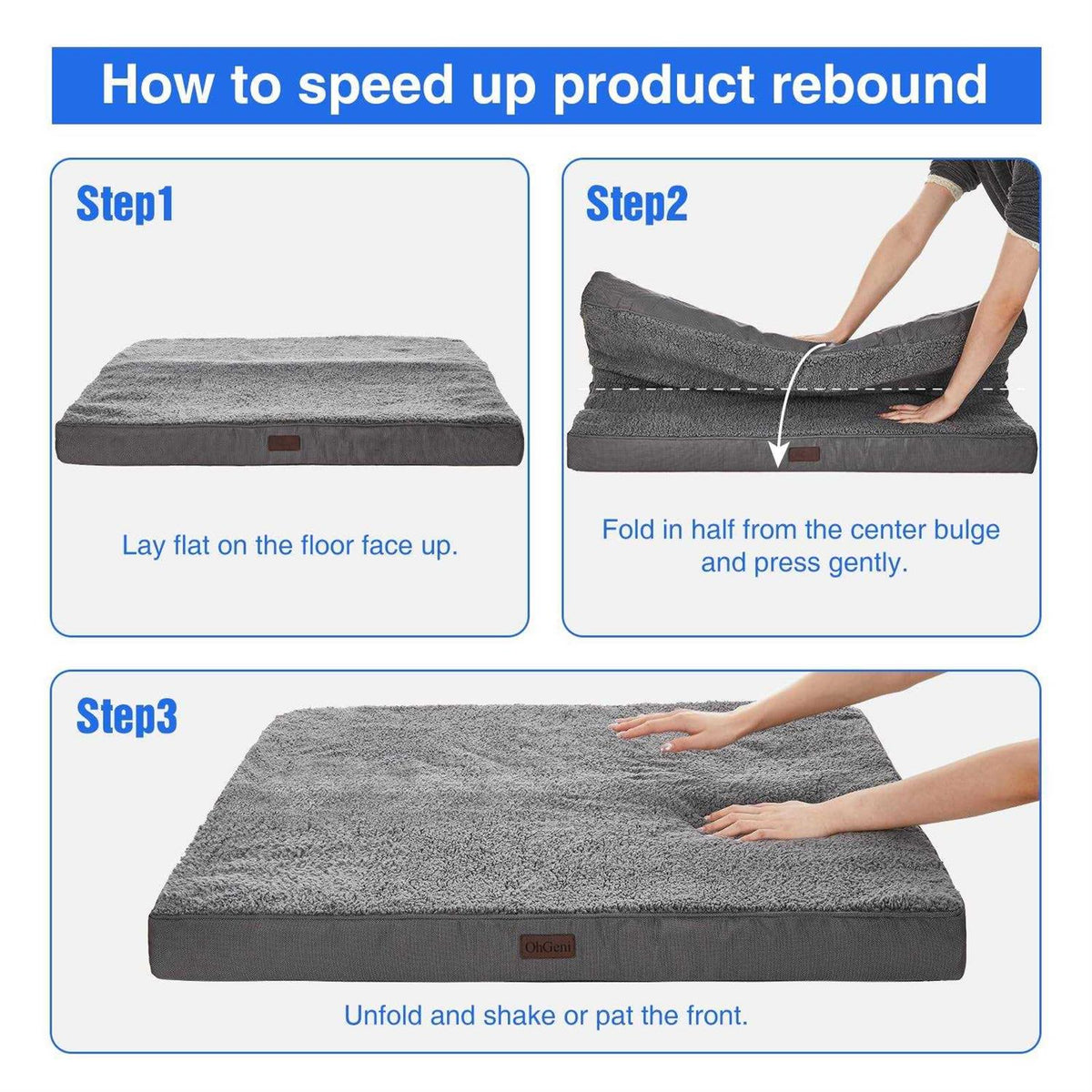 Orthopedic Dog Bed with Egg Foam and Non-Slip Bottom A2739