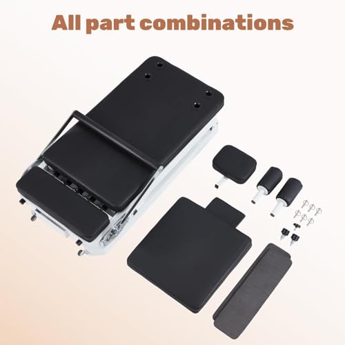 Foldable Pilates Reformer Machine with Dual Resistance Springs and Cords U167578