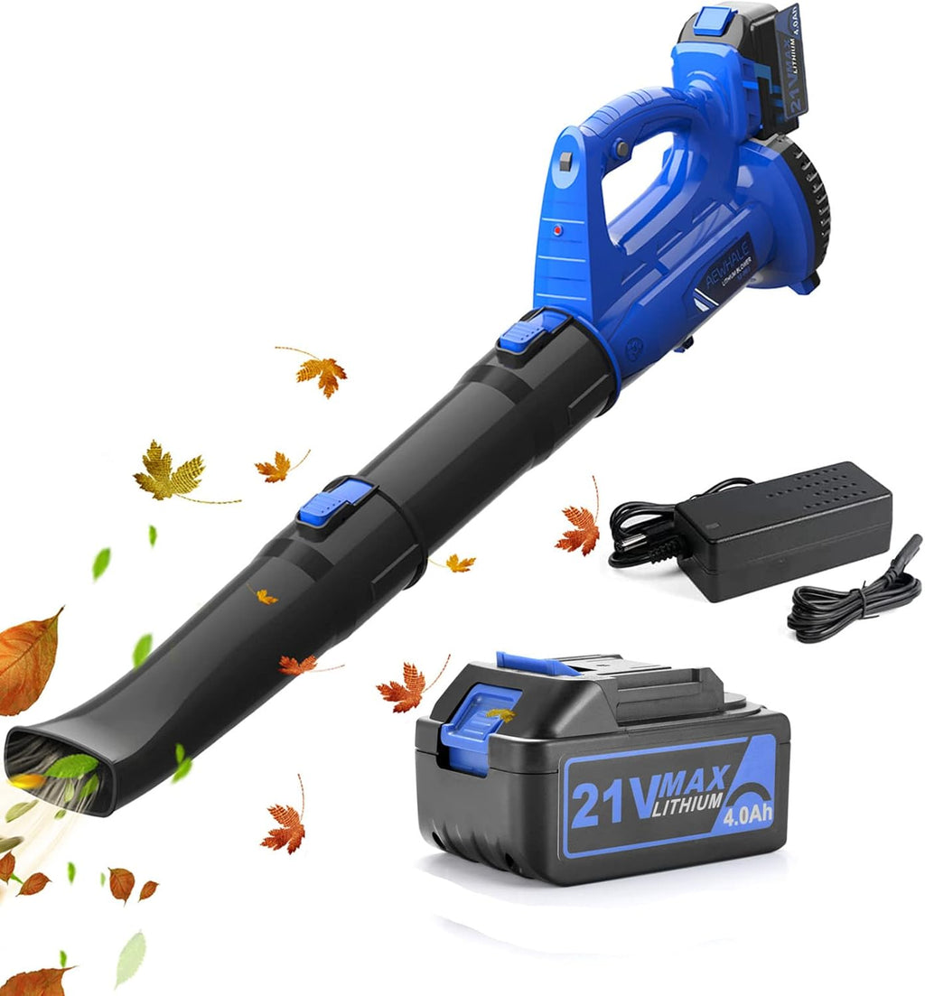 21V Cordless Handheld Leaf Blower with 4.0Ah Battery and Charger G83234