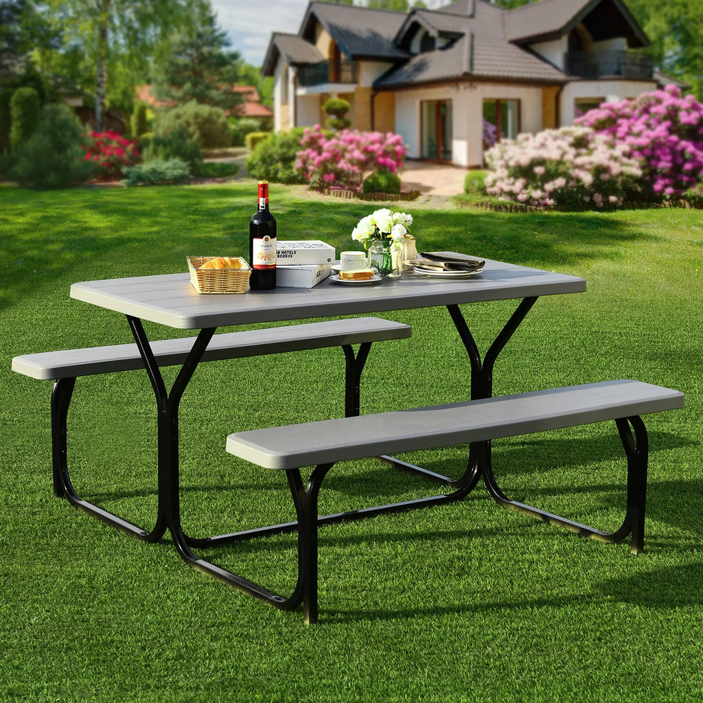Green Picnic Table Bench Set L1145
