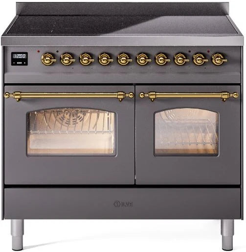 40 Induction Range with Electric Oven in Matte Graphite J27770