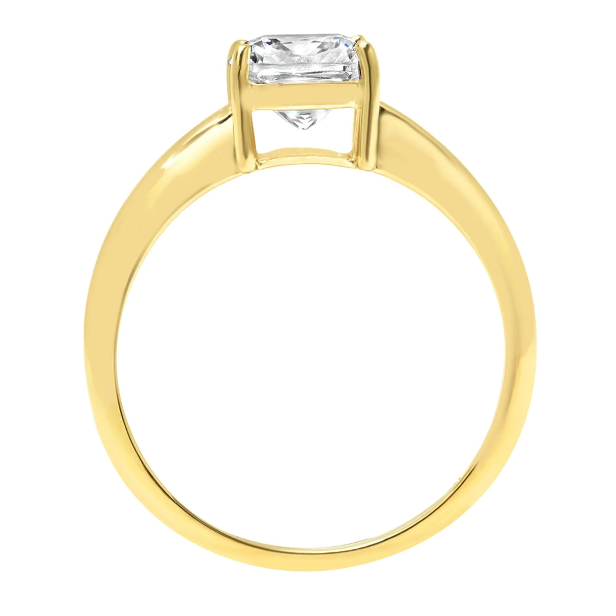 18K Yellow Gold Solitaire Engagement Ring I65505