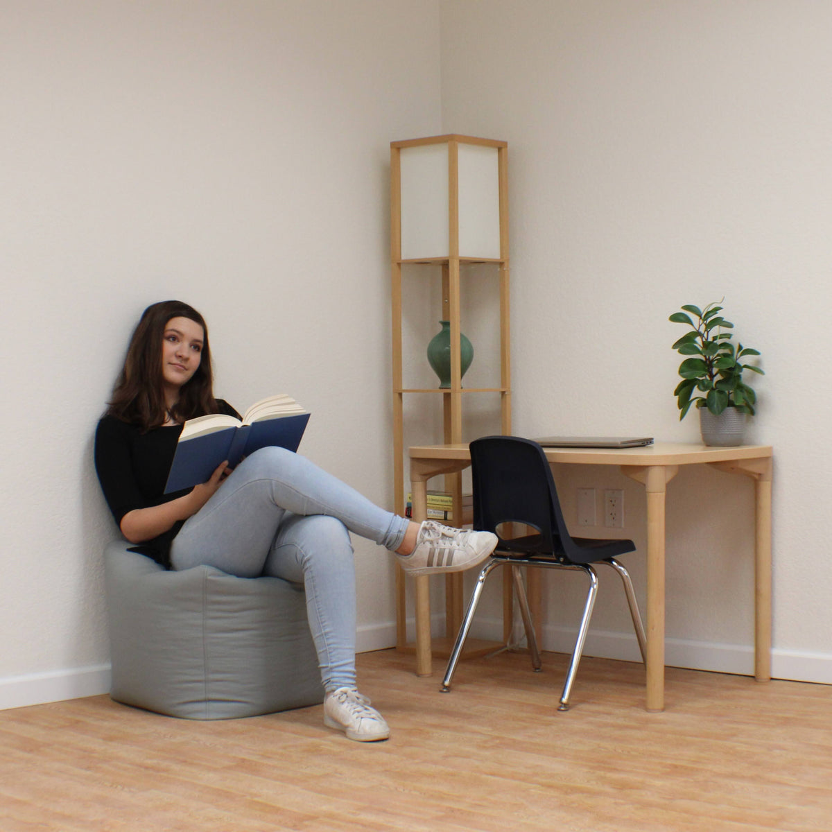 Raspberry Square Bean Bag Pouf K42595
