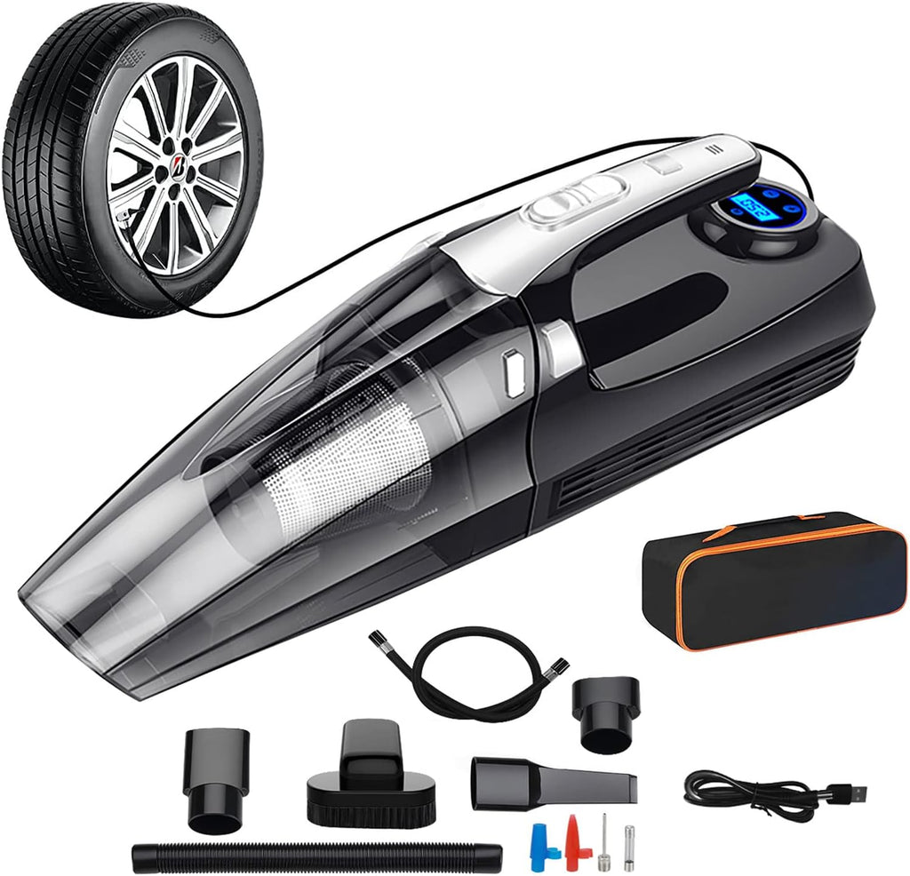 4-in-1 Cordless Handheld Car Vacuum with LED Light, Pack of 2 Q7402