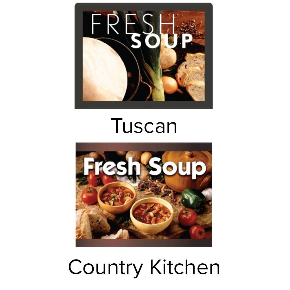 Cayenne Full-Size Soup Merchandiser with Menu Board M1457