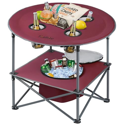 Portable Folding Camping Table with 4 Cup Holders E324246