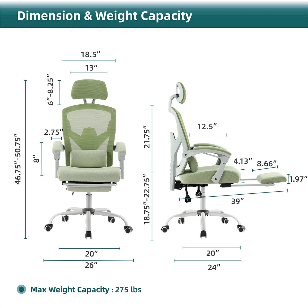 Ergonomic Mesh Office Chair with Lumbar Support M595