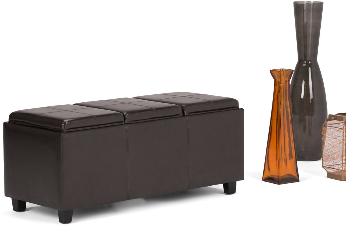Brown Storage Ottoman U95593