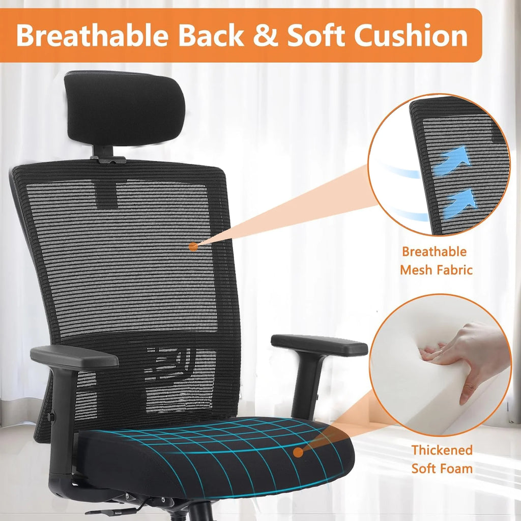 Ergonomic Office Chair with Lumbar Support Black G9386
