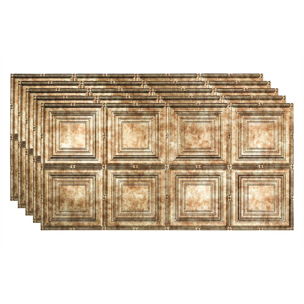 Bermuda Bronze 2ft x 4ft Glue Up Ceiling Tile (5 Pack) V78492