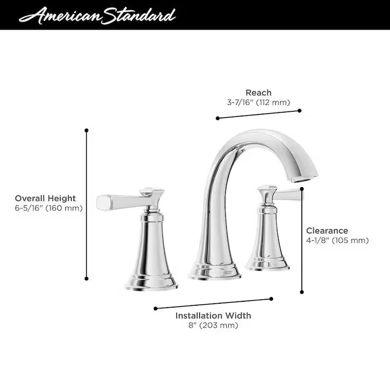 8 in. Widespread 2-Handle Bathroom Faucet in Matte Black Z122386