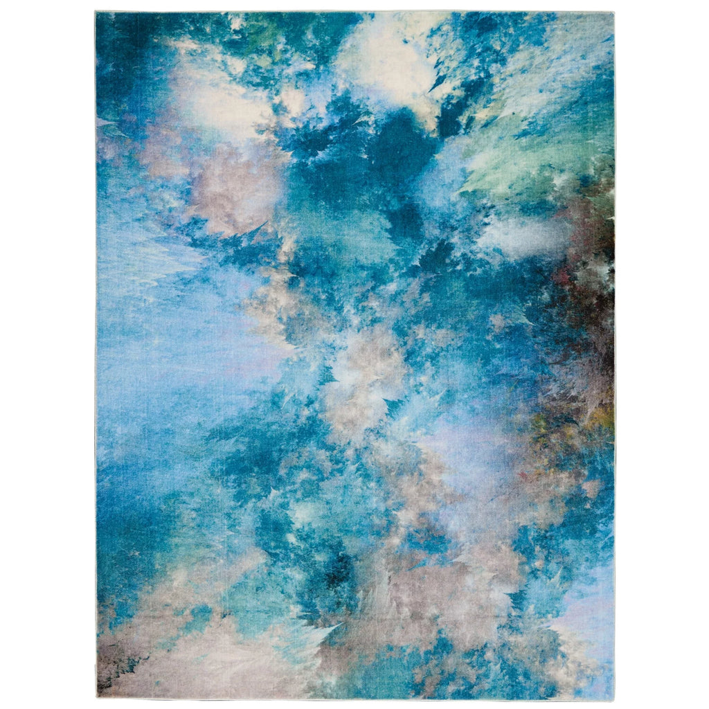 Seafoam Green Fabric Indoor Rug S1330