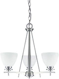 3-Light Brushed Pewter Chandelier I7016