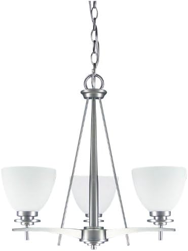 3-Light Brushed Pewter Chandelier I7016