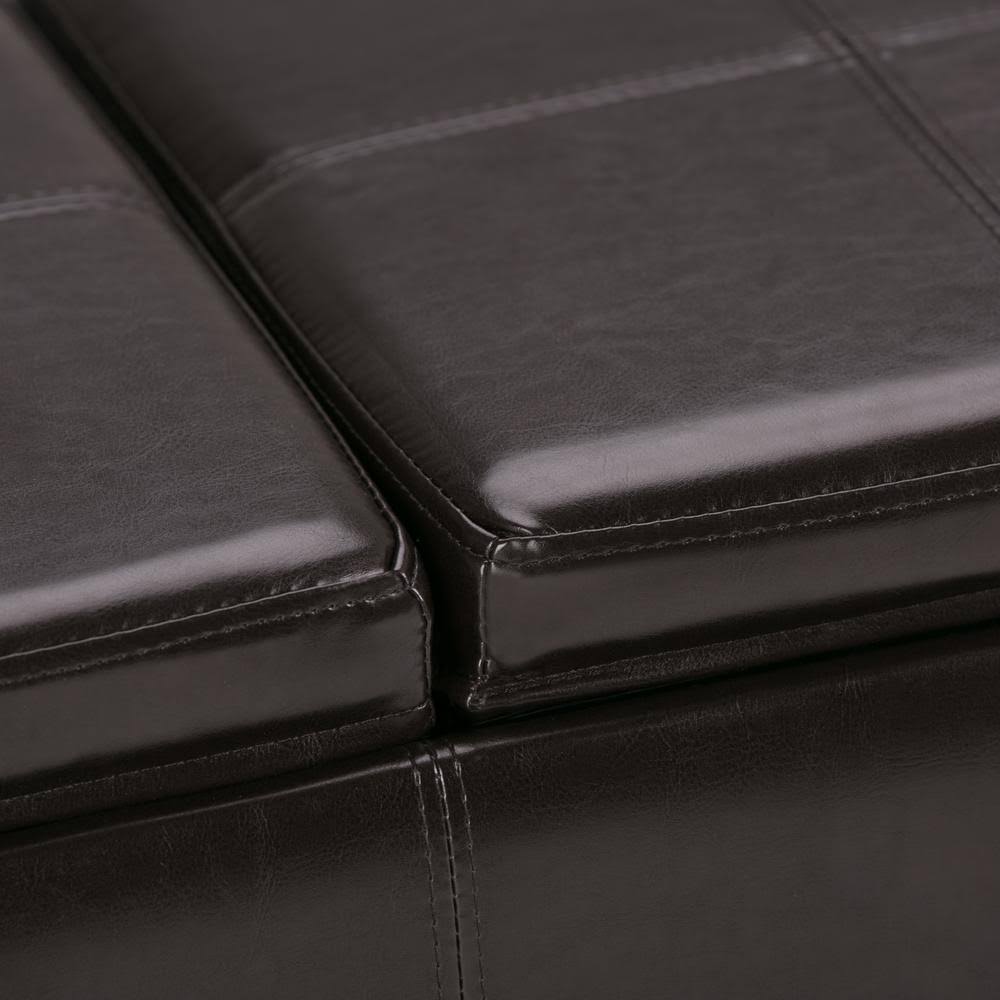 Brown Storage Ottoman U95593