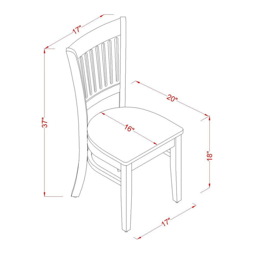 5-Piece Wood Dinette Set with Slatted Back Chairs and Butterfly Leaf Table Black L157