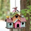 Large 4 Hole Metal Bird House with Bell Y120