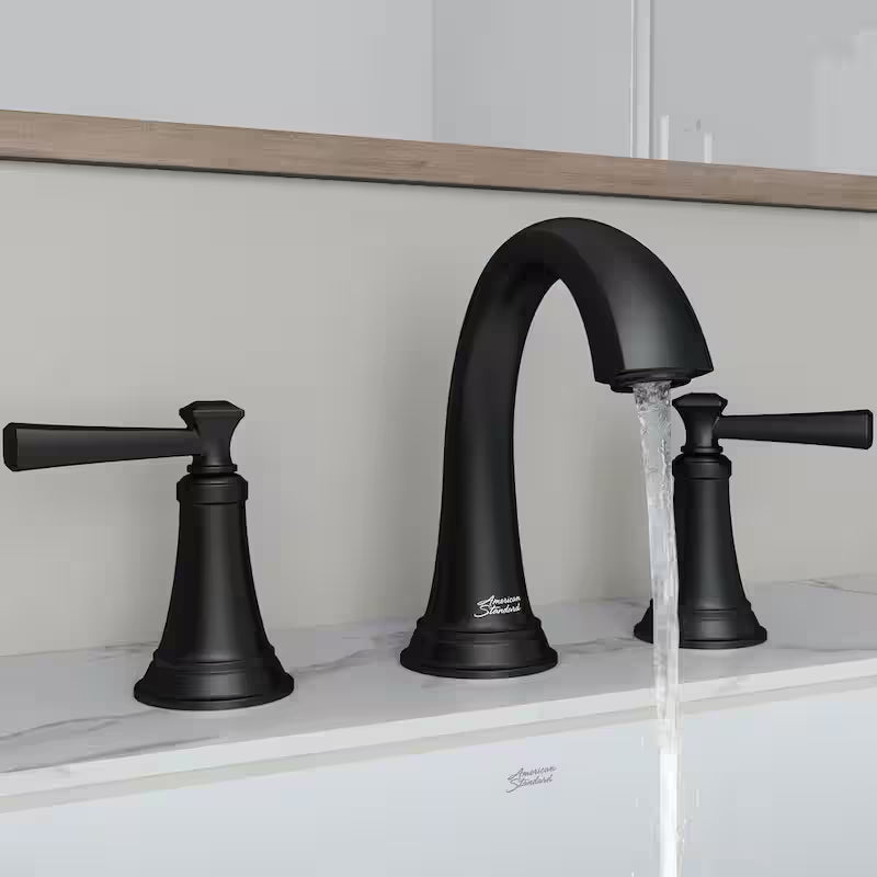 8 in. Widespread 2-Handle Bathroom Faucet in Matte Black Z122386