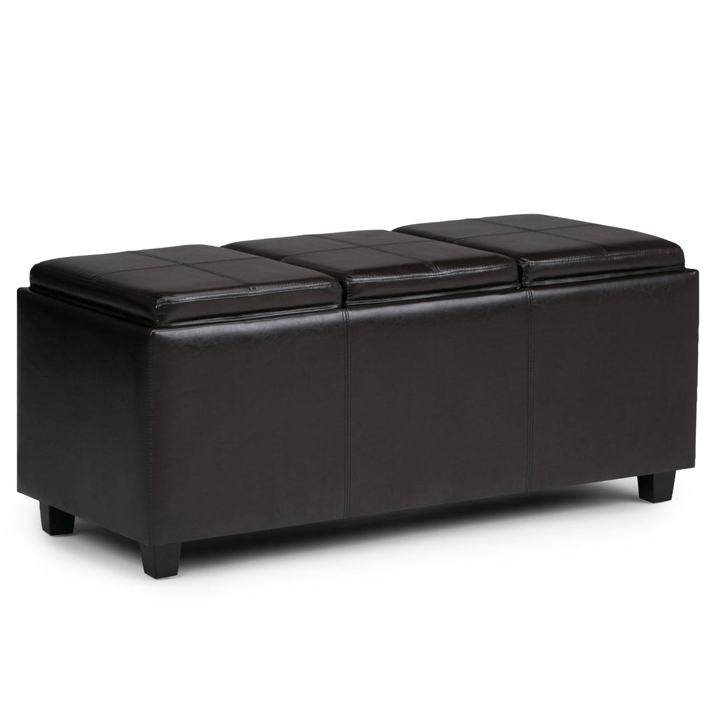 Brown Storage Ottoman U95593
