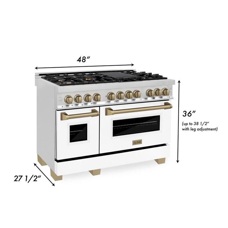 48 in. 7 Burner Double Oven Dual Fuel Range in Stainless Steel Q63422