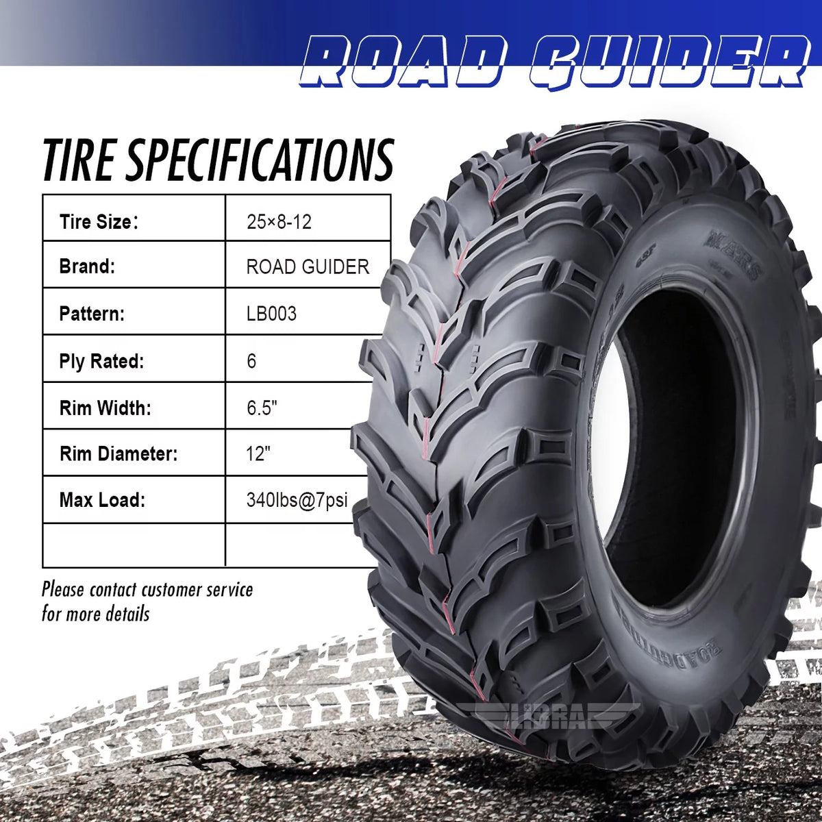 ATV/UTV Tires 25x8-12 Set 2 I674