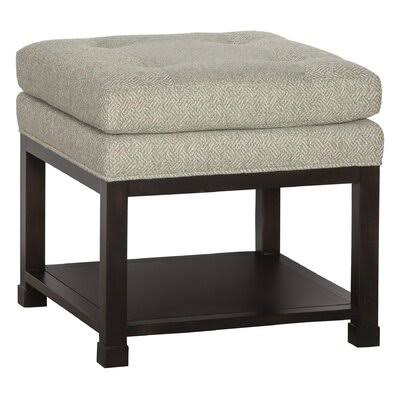 Granite/Almond Buff Tufted Square Ottoman with Storage M45034