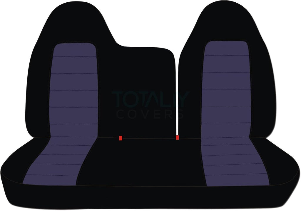 Black & Yellow Two-Tone Truck Seat Covers Q777314