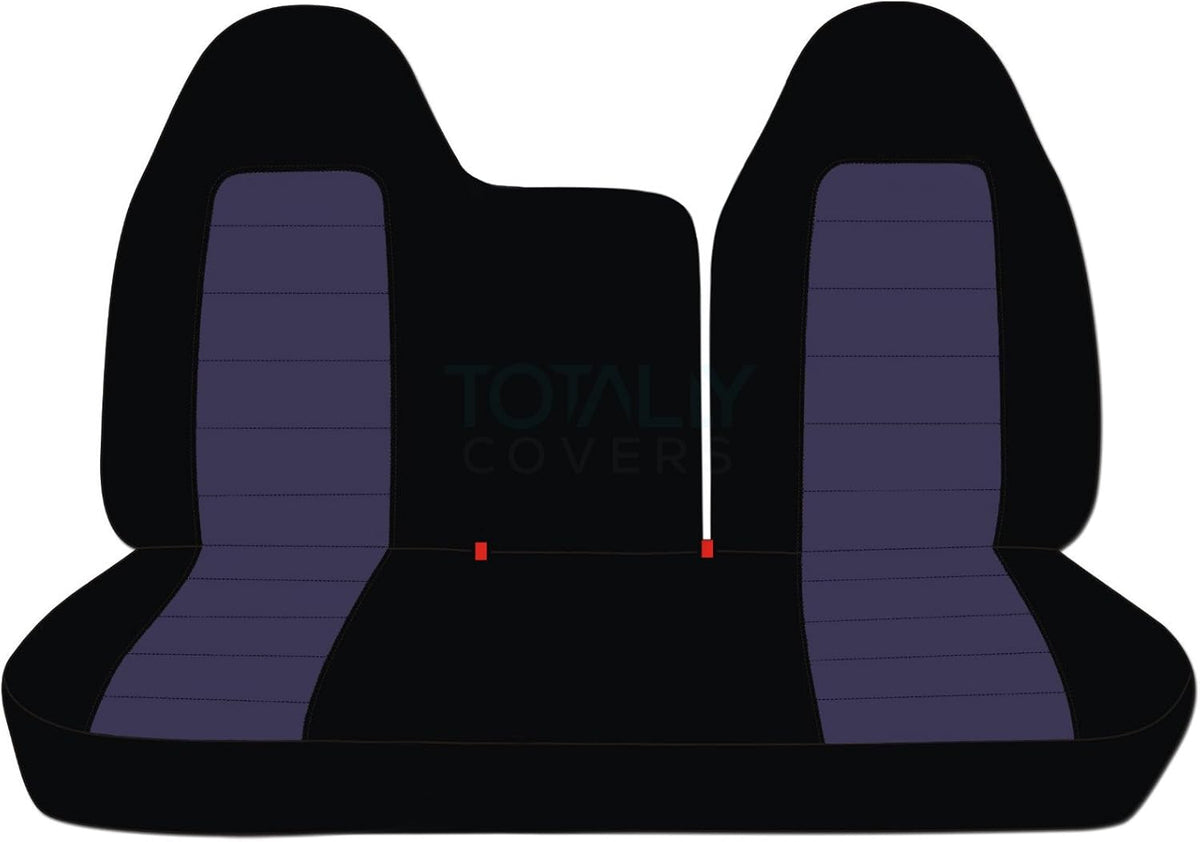 Black & Yellow Two-Tone Truck Seat Covers Q777314