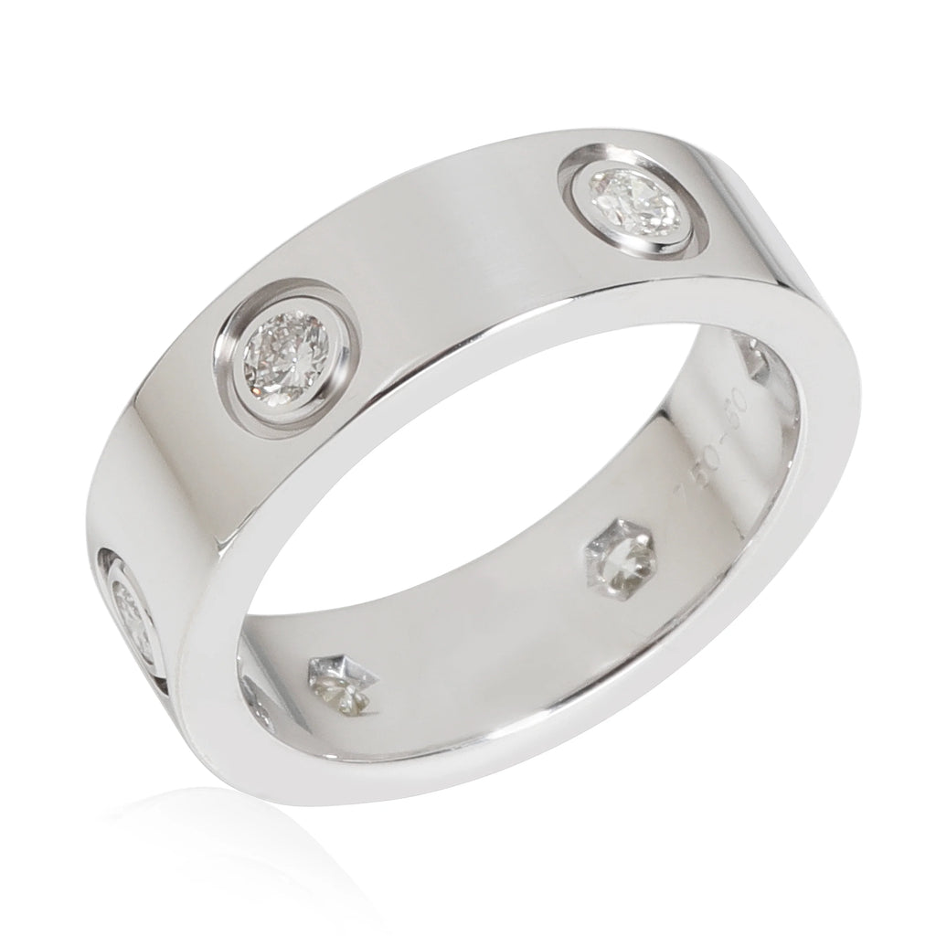 18k White Gold Diamond Ring 0.46 CTW Pre-Owned F719