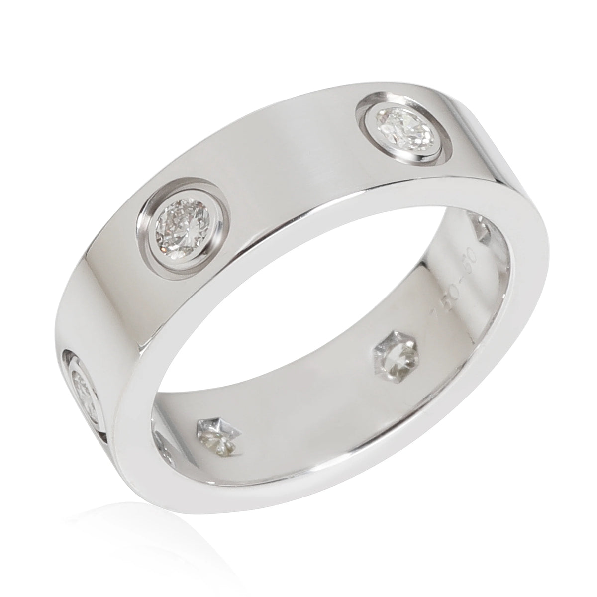 18k White Gold Diamond Ring 0.46 CTW Pre-Owned F719