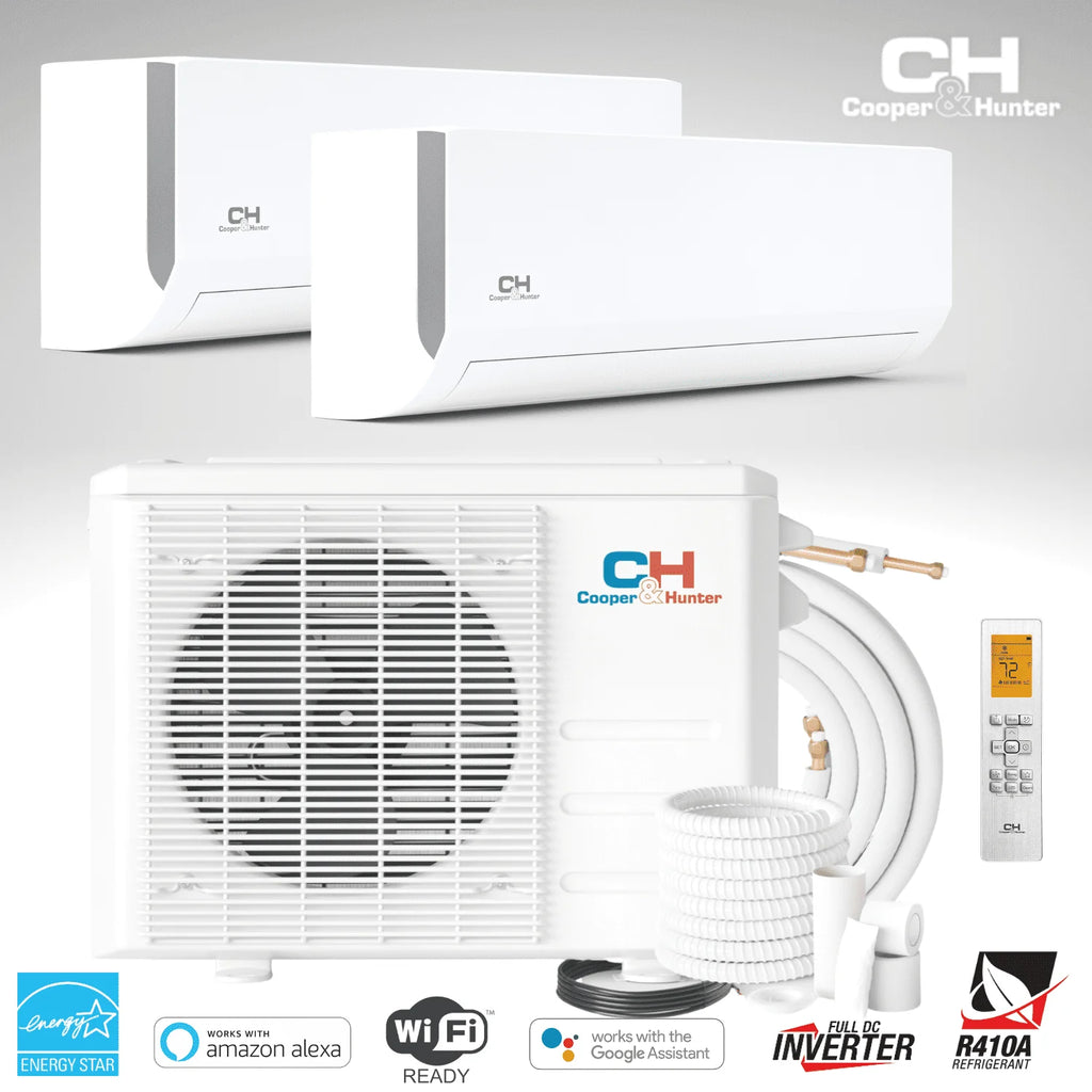 18000 BTU 230V Dual Zone Mini Split Heat Pump Air Conditioner J489358