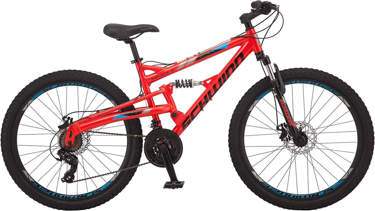 26 In. Wheels 24-Speed Aluminum Full Suspension Mountain Bike X8716