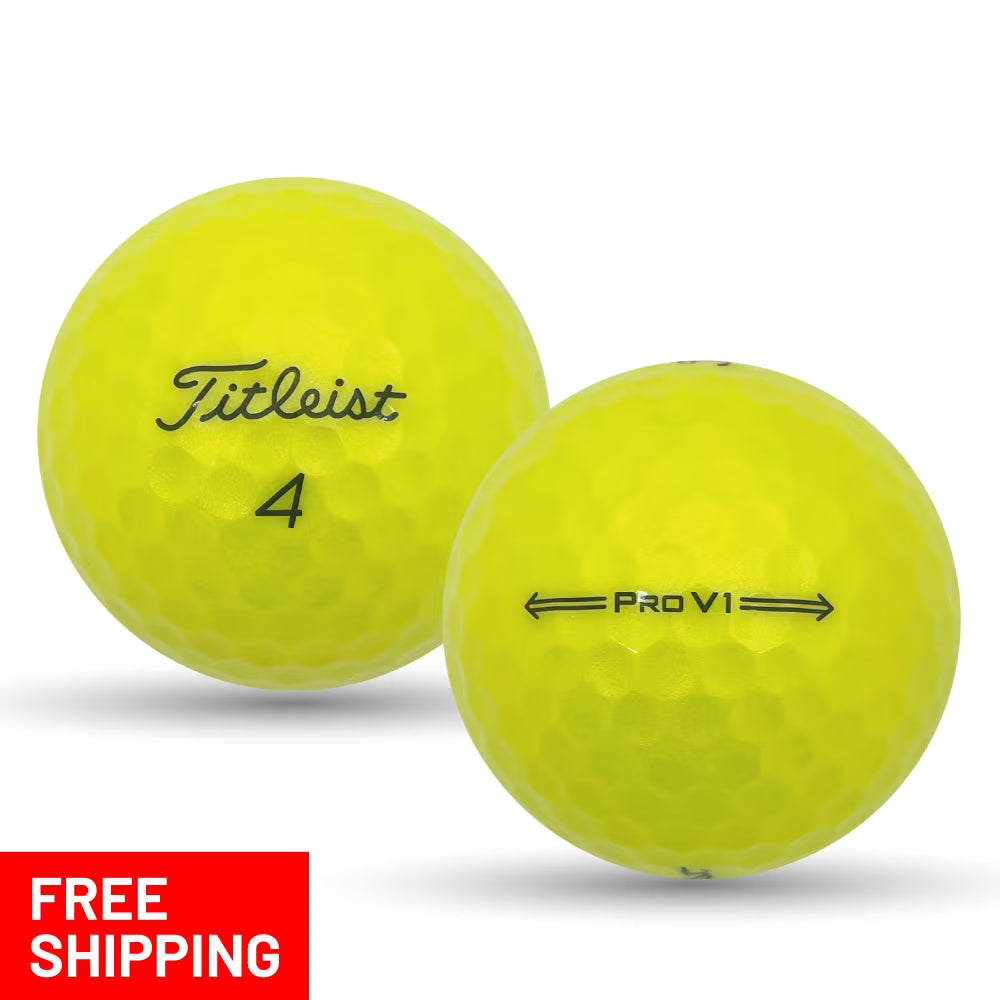 36 Yellow Pro V1 2022 5A Recycled Golf Balls C118320