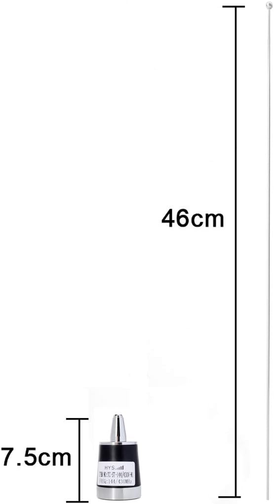 Dual Band Mobile Radio Antenna with NMO Connector and 13ft RG58 Coax Cable Y8695