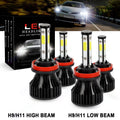 4pc 6000K White H9 H11 High/Low Beam Headlights M182