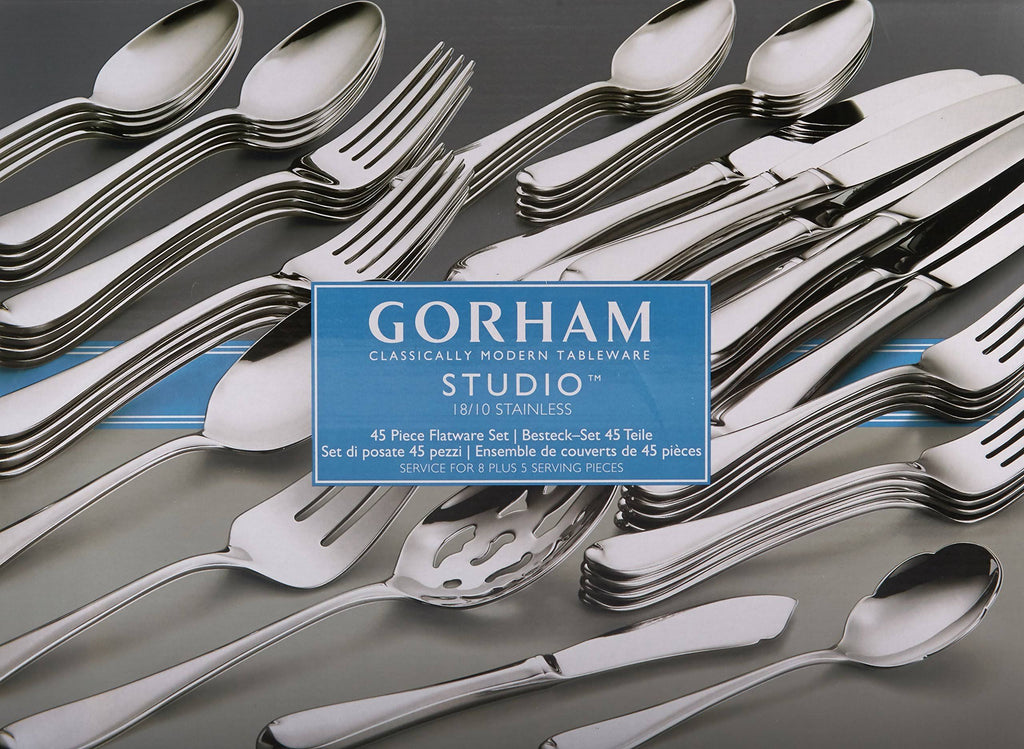 45 Piece Stainless Flatware Set, Service for 8 E69248