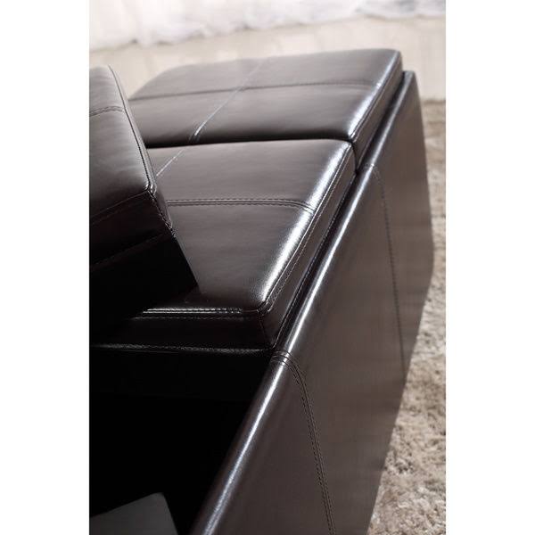 Brown Storage Ottoman U95593