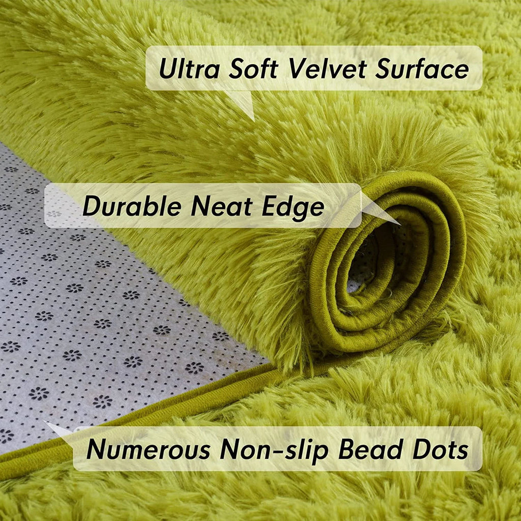 Super Soft Shaggy Area Rug 5'x8' Black P45900